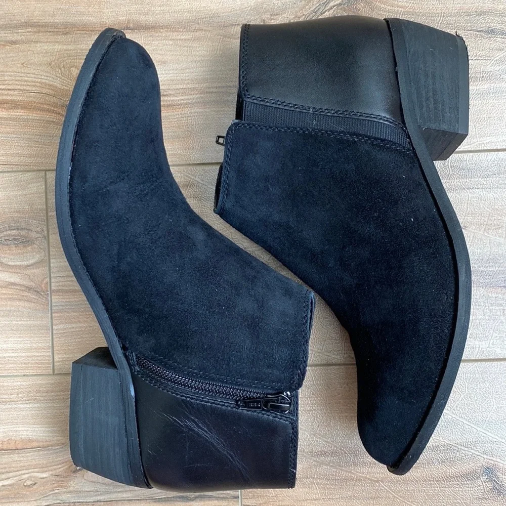 Dune London Penelope Black Suede/Leather Low Ankle Boot- Size 6M/ 37 - Picture 11 of 16